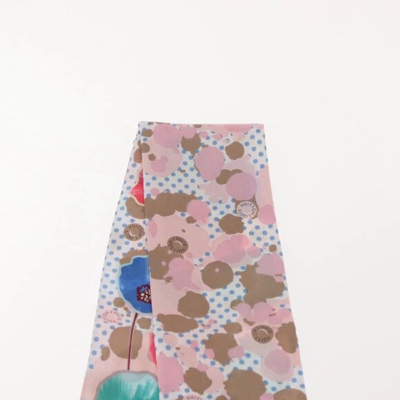 LOUIS VUITTON Bando Retro Flower Scarf Silk Pink Beige M75214 LV Auth am9452 - Picture 6 of 14